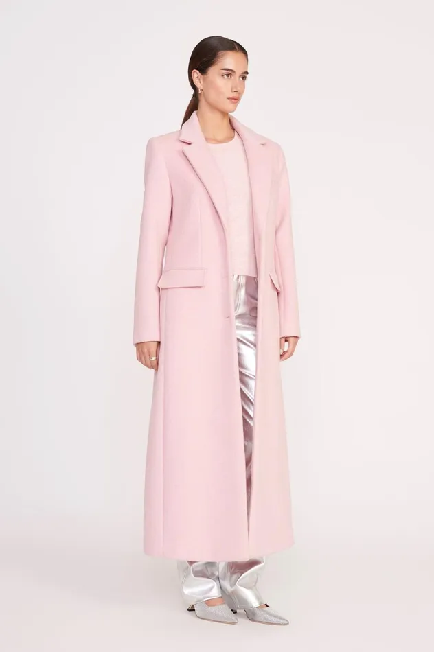 Women Outerwear and Jackets STAUD STAUD SANZA COAT PINK SORBET Women Outerwear and Jackets STAUD STAUD SANZA COAT PINK SORBET