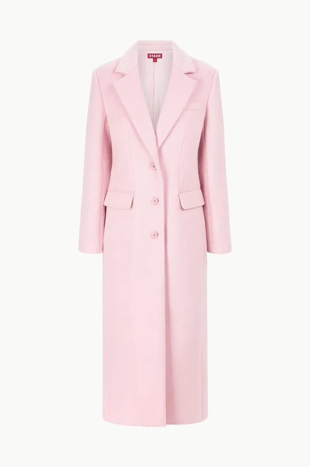 Women Outerwear and Jackets STAUD STAUD SANZA COAT PINK SORBET Women Outerwear and Jackets STAUD STAUD SANZA COAT PINK SORBET