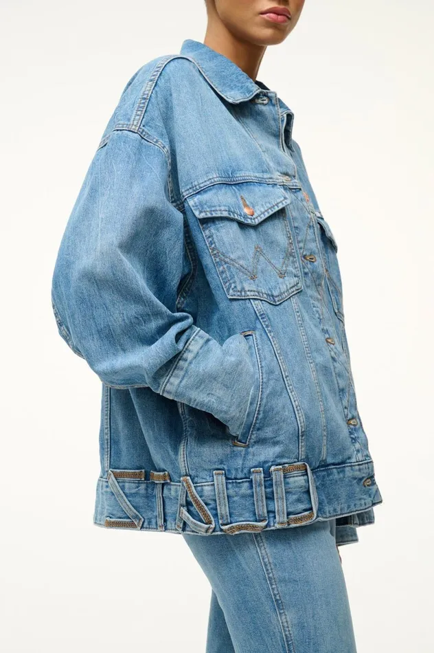 Women Outerwear and Jackets STAUD STAUD WRANGLER THE BIGGEST JEAN JACKET Women Outerwear and Jackets STAUD STAUD WRANGLER THE BIGGEST JEAN JACKET