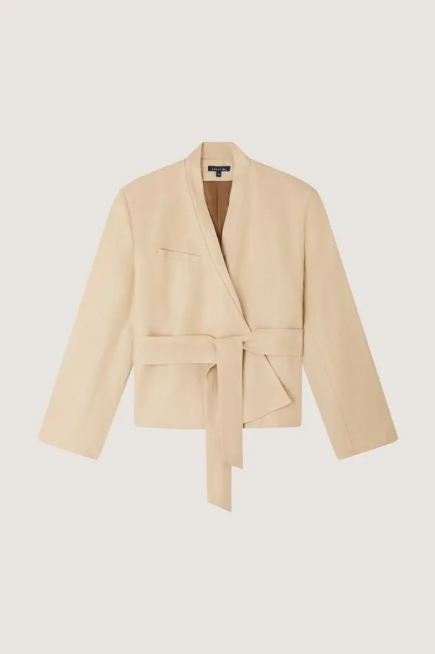 Women PAMPELUNE JACKET Vanilla Soeur Jackets and Coats