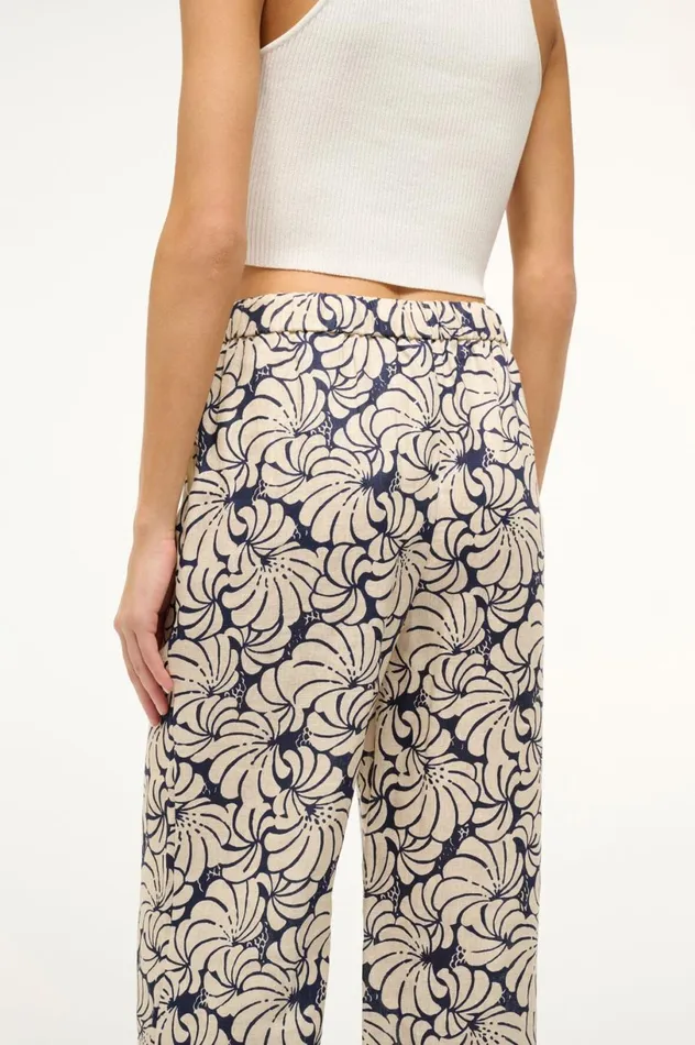 Women Pants and Shorts STAUD STAUD ALIZE PANT NAVY SCALLOP BLOCK PRINT Women Pants and Shorts STAUD STAUD ALIZE PANT NAVY SCALLOP BLOCK PRINT