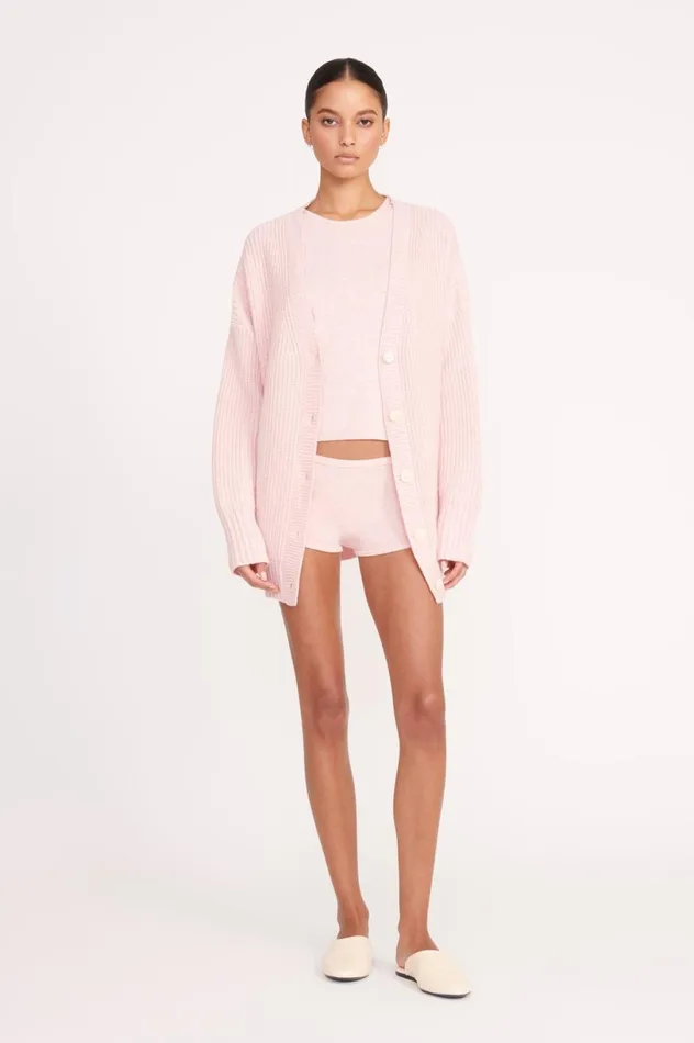 Women Pants and Shorts STAUD STAUD AURI SHORT CHERRY BLOSSOM