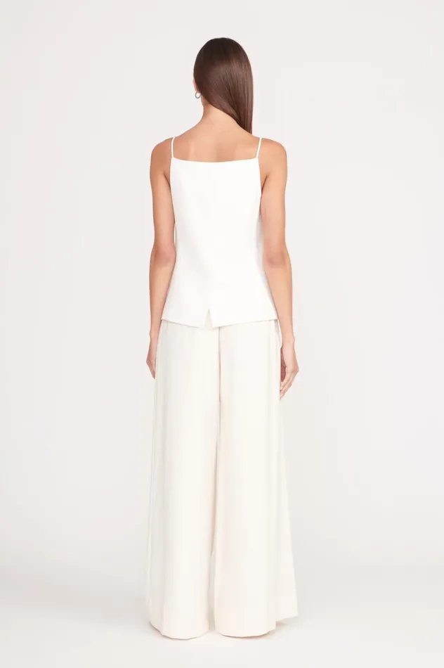 Women Pants and Shorts STAUD STAUD CALEB PANT ECRU Women Pants and Shorts STAUD STAUD CALEB PANT ECRU