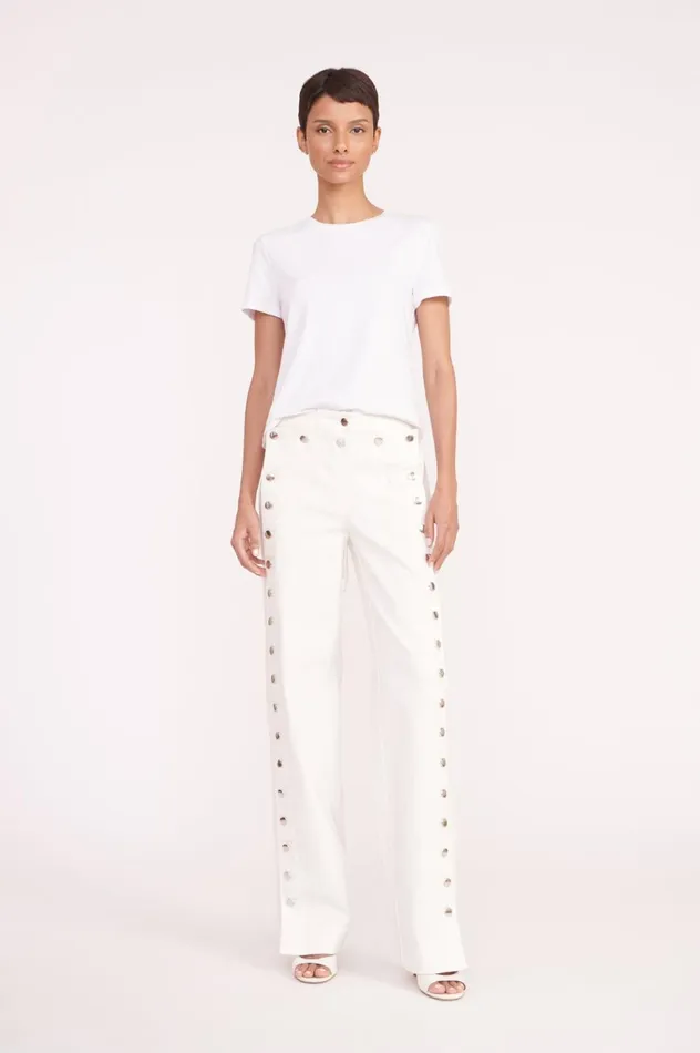 Women Pants and Shorts STAUD STAUD CARTER PANT WHITE