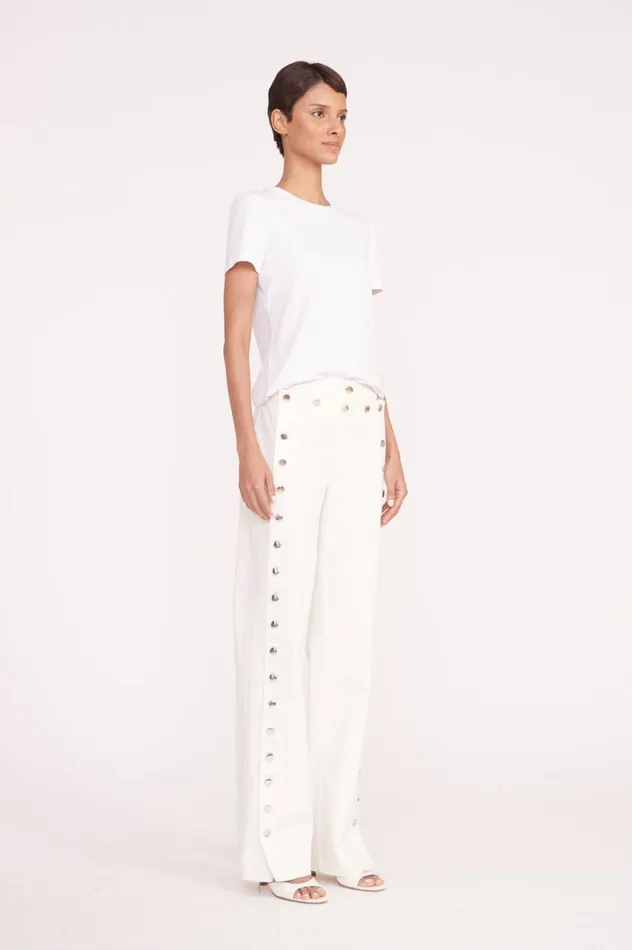 Women Pants and Shorts STAUD STAUD CARTER PANT WHITE Women Pants and Shorts STAUD STAUD CARTER PANT WHITE