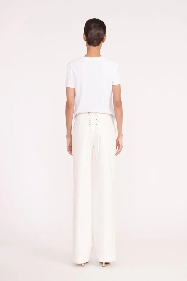 Women Pants and Shorts STAUD STAUD CARTER PANT WHITE Women Pants and Shorts STAUD STAUD CARTER PANT WHITE