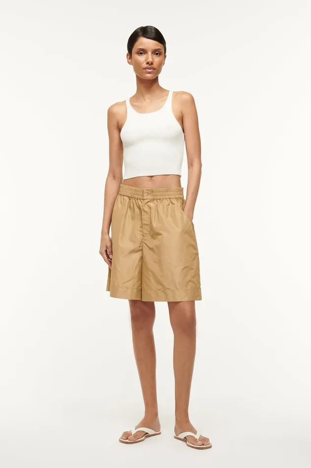 Women Pants and Shorts STAUD STAUD GENNY SHORT FAWN