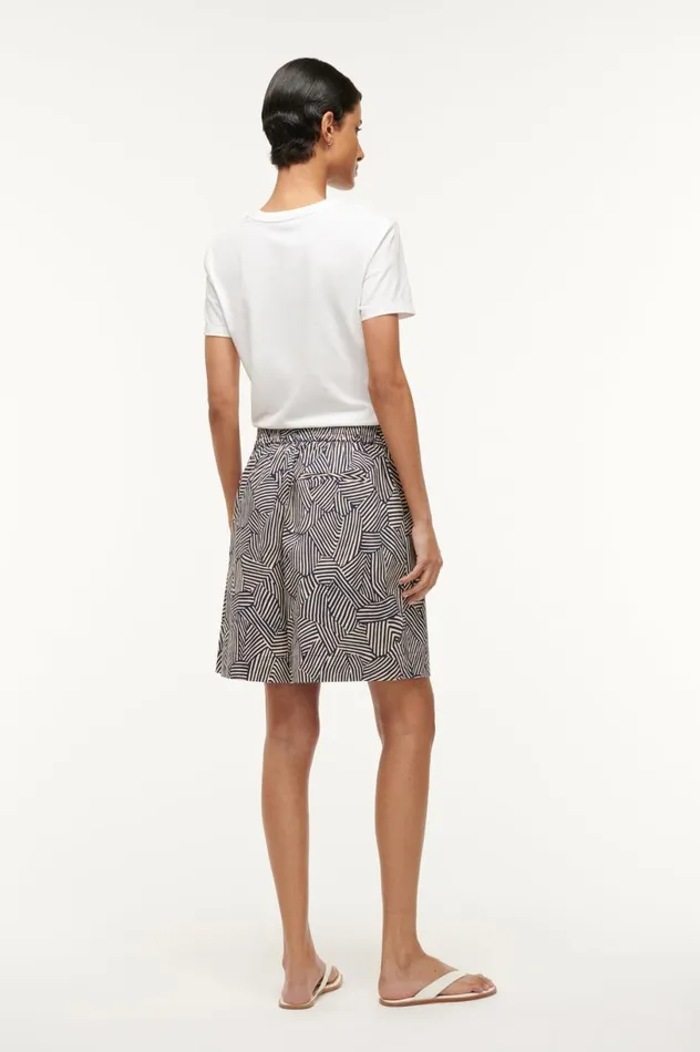 Women Pants and Shorts STAUD STAUD GENNY SHORT NAVY MOSAIC Women Pants and Shorts STAUD STAUD GENNY SHORT NAVY MOSAIC