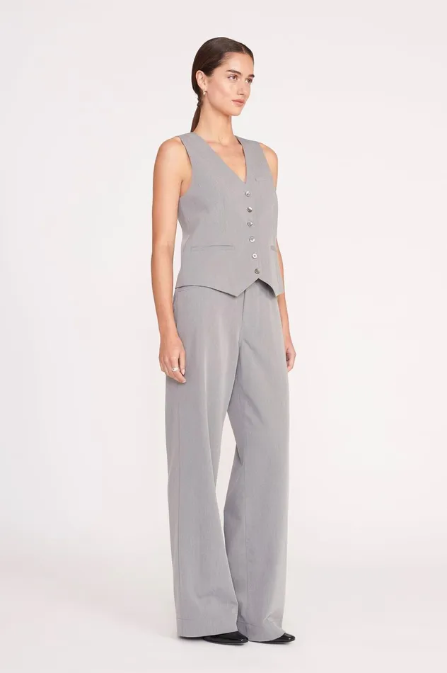 Women Pants and Shorts STAUD STAUD GRAYSON PANT HEATHER GREY SUITING Women Pants and Shorts STAUD STAUD GRAYSON PANT HEATHER GREY SUITING