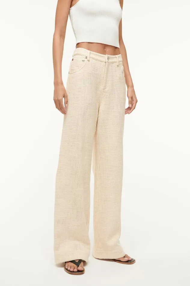 Women Pants and Shorts STAUD STAUD GRAYSON PANT IVORY Women Pants and Shorts STAUD STAUD GRAYSON PANT IVORY