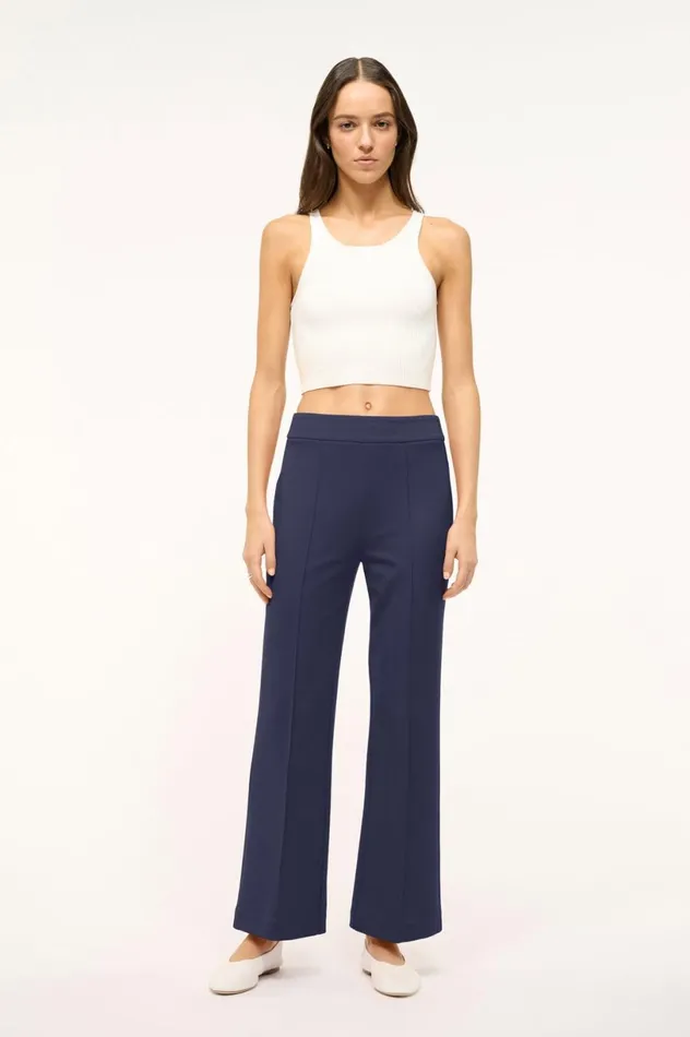 Women Pants and Shorts STAUD STAUD KNACK PANT NAVY