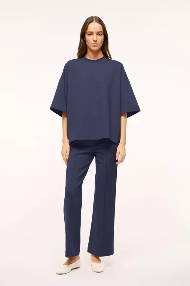 Women Pants and Shorts STAUD STAUD KNACK PANT NAVY Women Pants and Shorts STAUD STAUD KNACK PANT NAVY