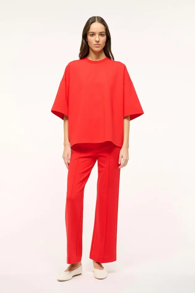 Women Pants and Shorts STAUD STAUD KNACK PANT RED ROSE