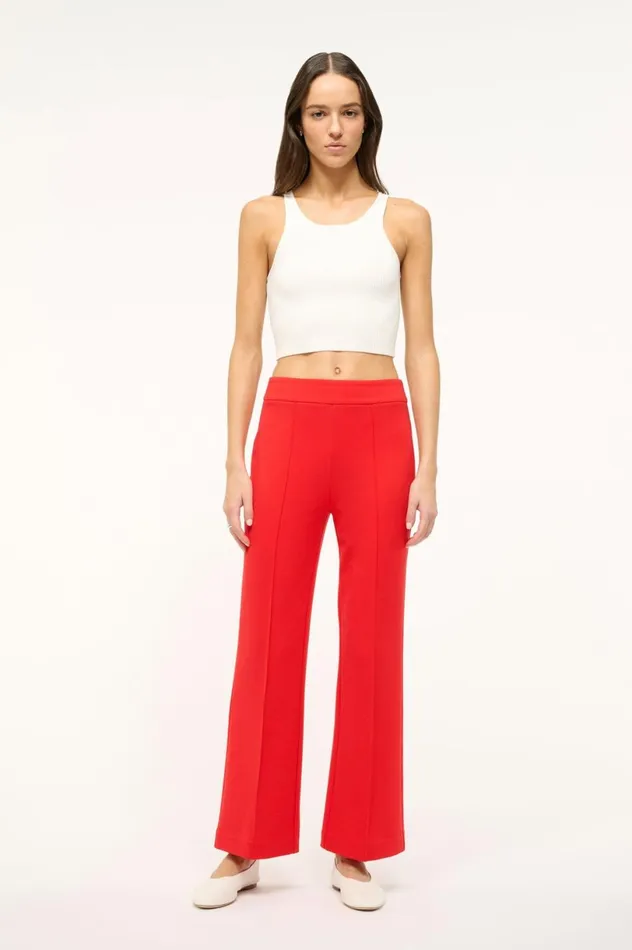 Women Pants and Shorts STAUD STAUD KNACK PANT RED ROSE