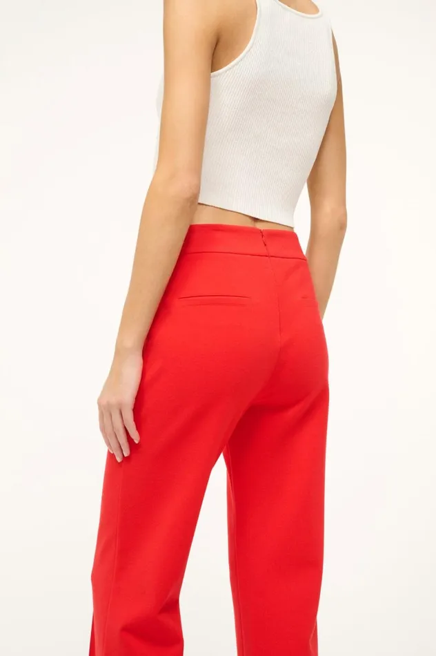 Women Pants and Shorts STAUD STAUD KNACK PANT RED ROSE