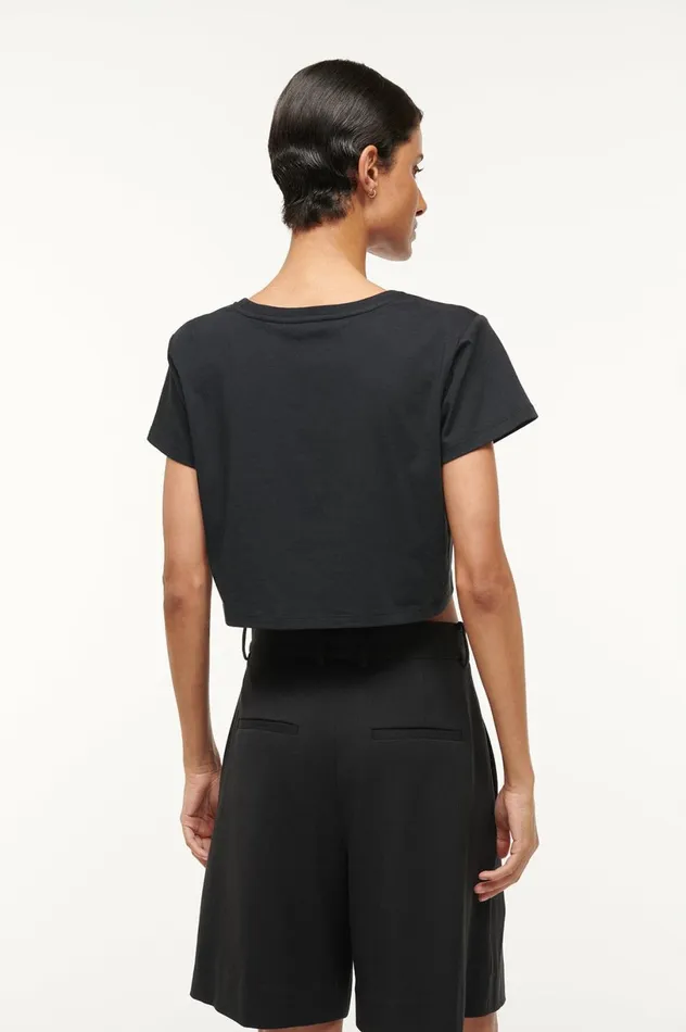 Women Pants and Shorts STAUD STAUD LONG LUISA SHORT BLACK Women Pants and Shorts STAUD STAUD LONG LUISA SHORT BLACK