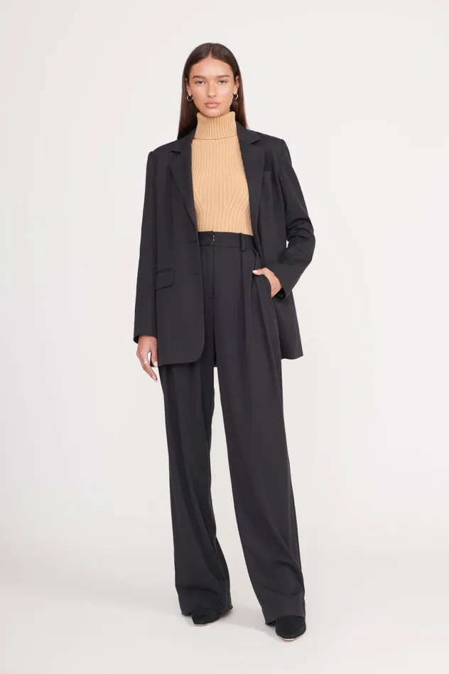 Women Pants and Shorts STAUD STAUD LUISA PANT BLACK SUITING Women Pants and Shorts STAUD STAUD LUISA PANT BLACK SUITING