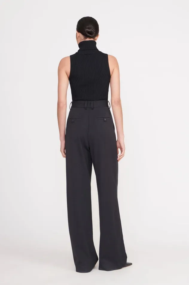 Women Pants and Shorts STAUD STAUD LUISA PANT BLACK SUITING Women Pants and Shorts STAUD STAUD LUISA PANT BLACK SUITING