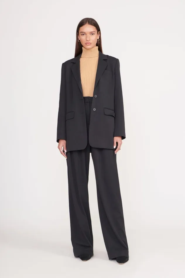 Women Pants and Shorts STAUD STAUD LUISA PANT BLACK SUITING Women Pants and Shorts STAUD STAUD LUISA PANT BLACK SUITING