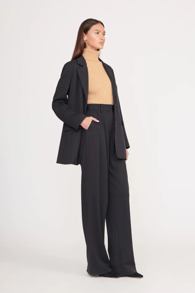 Women Pants and Shorts STAUD STAUD LUISA PANT BLACK SUITING Women Pants and Shorts STAUD STAUD LUISA PANT BLACK SUITING
