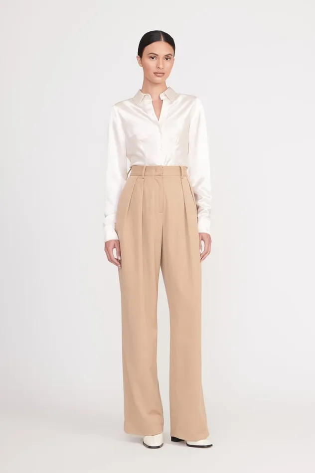 Women Pants and Shorts STAUD STAUD LUISA PANT CAMEL