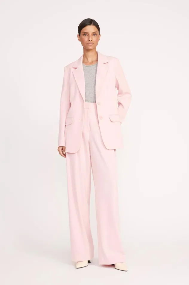 Women Pants and Shorts STAUD STAUD LUISA PANT CHERRY BLOSSOM SUITING