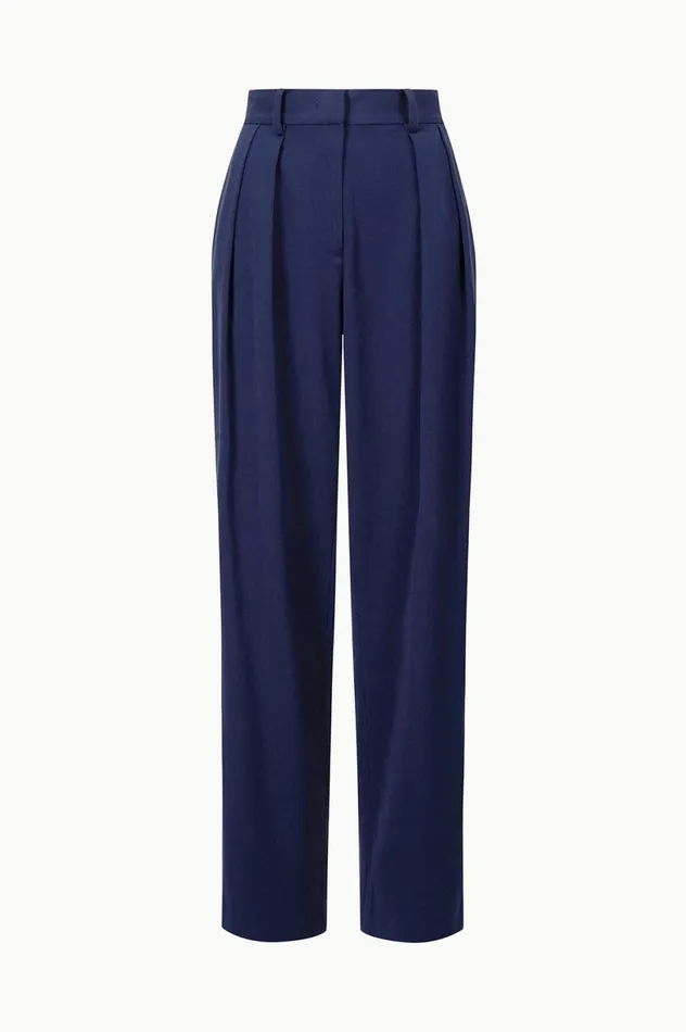 Women Pants and Shorts STAUD STAUD LUISA PANT NAVY Women Pants and Shorts STAUD STAUD LUISA PANT NAVY