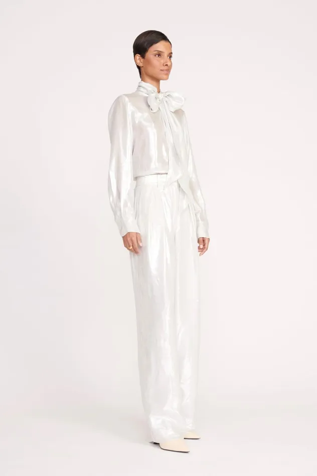 Women Pants and Shorts STAUD STAUD LUISA PANT SILVER