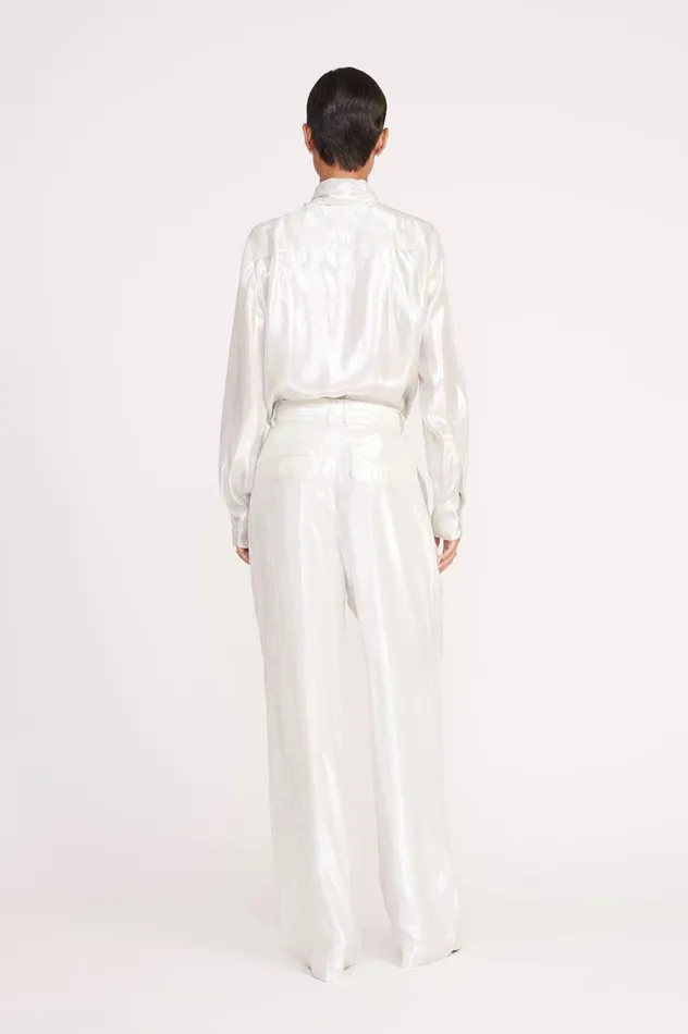 Women Pants and Shorts STAUD STAUD LUISA PANT SILVER