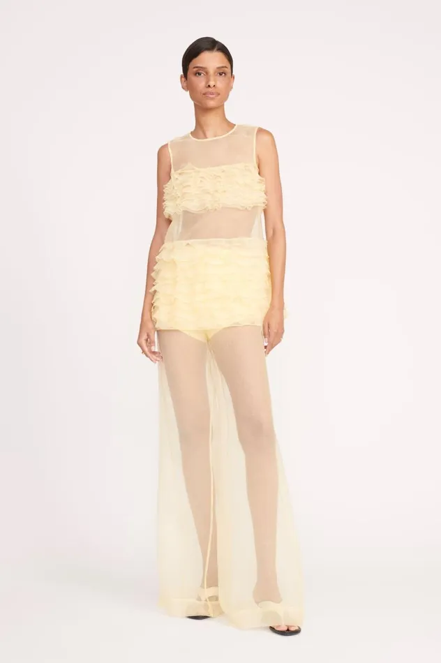 Women Pants and Shorts STAUD STAUD LUKE PANT LEMON DROP