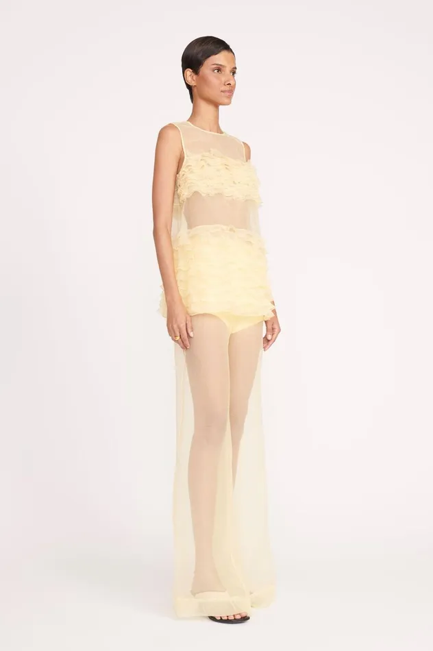 Women Pants and Shorts STAUD STAUD LUKE PANT LEMON DROP Women Pants and Shorts STAUD STAUD LUKE PANT LEMON DROP