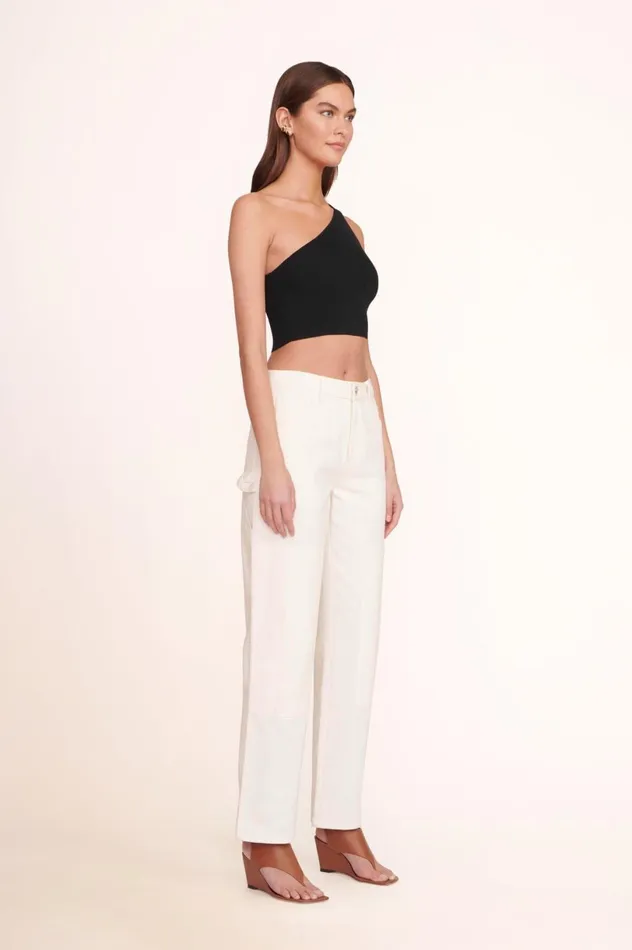 Women Pants and Shorts STAUD STAUD PAINTER PANT WHITE Women Pants and Shorts STAUD STAUD PAINTER PANT WHITE
