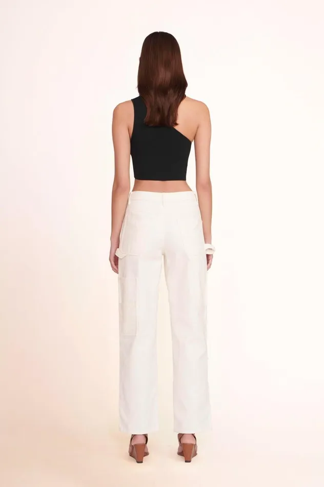 Women Pants and Shorts STAUD STAUD PAINTER PANT WHITE Women Pants and Shorts STAUD STAUD PAINTER PANT WHITE