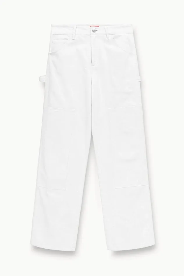 Women Pants and Shorts STAUD STAUD PAINTER PANT WHITE Women Pants and Shorts STAUD STAUD PAINTER PANT WHITE