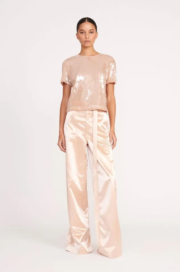 Women Pants and Shorts STAUD STAUD SHAY PANT BEIGE