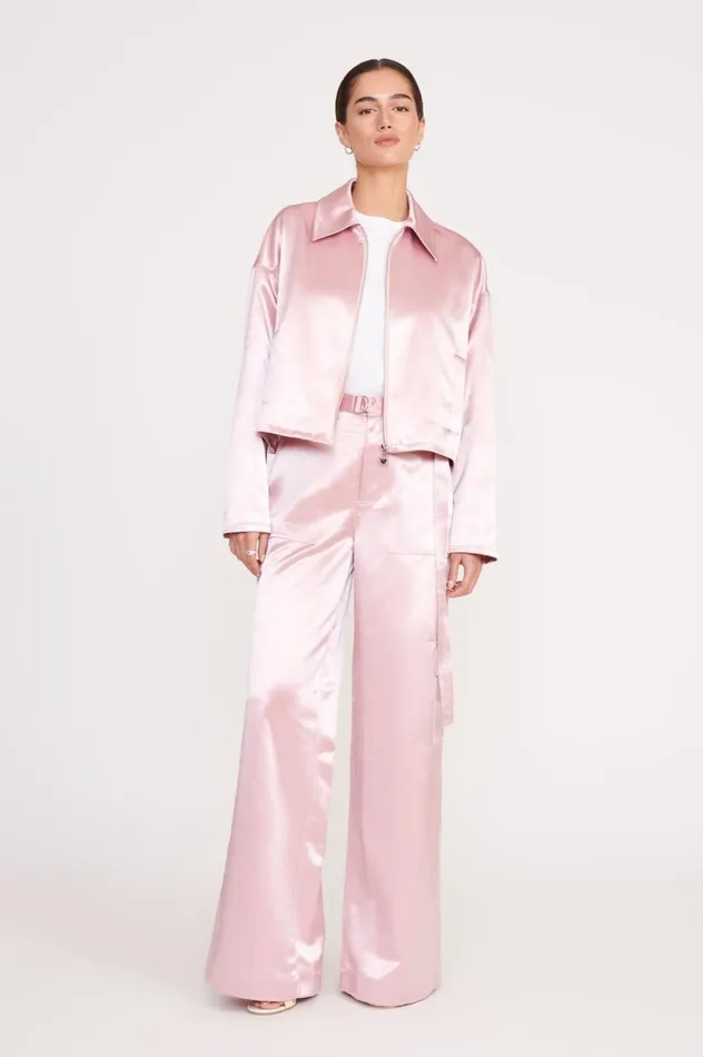 Women Pants and Shorts STAUD STAUD SHAY PANT CHERRY BLOSSOM