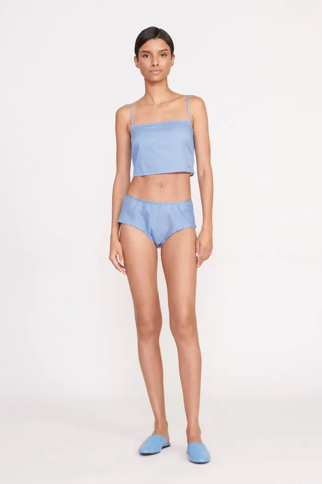 Women Pants and Shorts STAUD STAUD SHOSHANA SHORT AZURE
