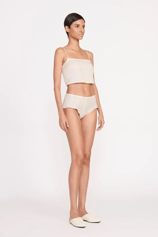 Women Pants and Shorts STAUD STAUD SHOSHANA SHORT IVORY