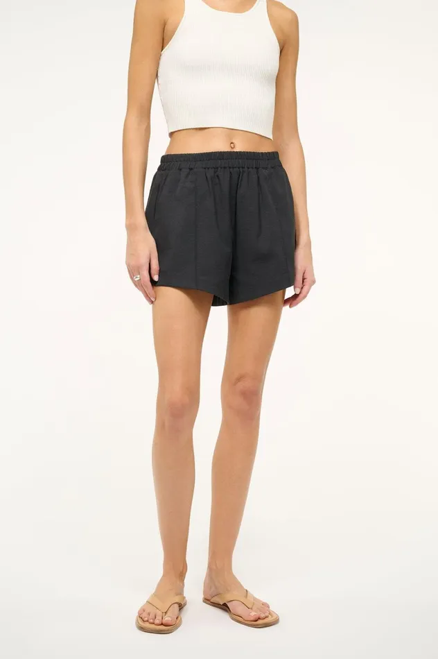 Women Pants and Shorts STAUD STAUD TAURUS SHORT BLACK