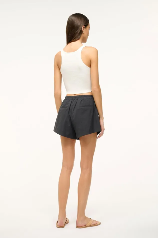 Women Pants and Shorts STAUD STAUD TAURUS SHORT BLACK