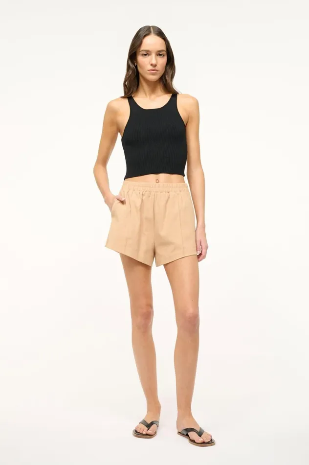 Women Pants and Shorts STAUD STAUD TAURUS SHORT FAWN