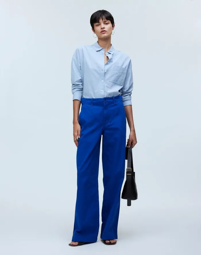 Women Pants Madewell ButtonTab WideLegs Pants