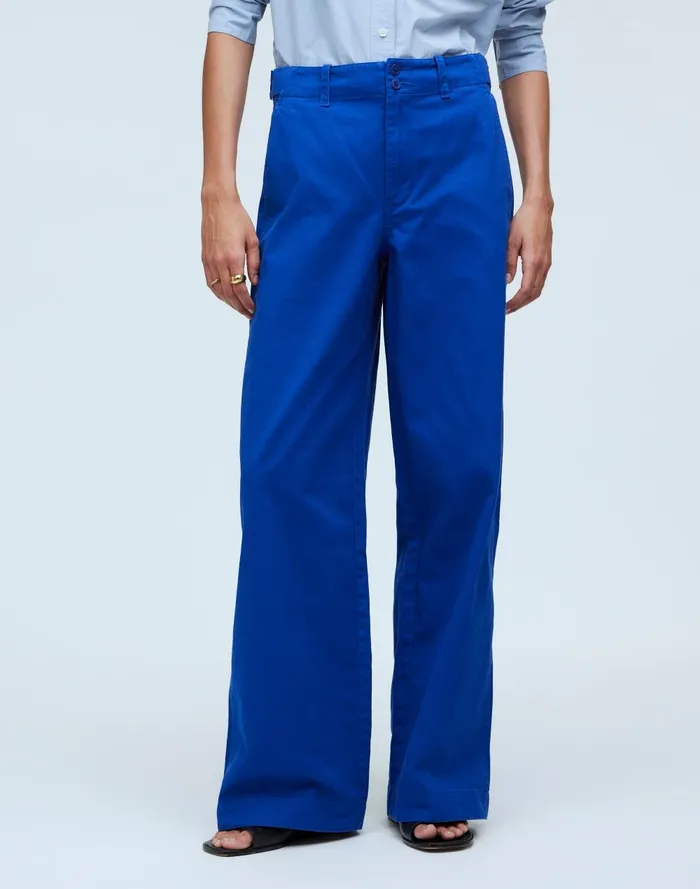 Women Pants Madewell ButtonTab WideLegs Pants