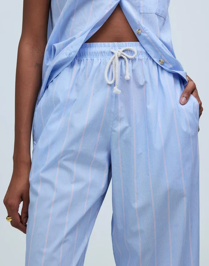 Women Pants Madewell Donni Stripe Pop Pants