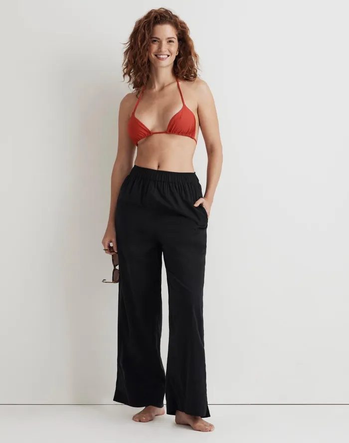 Women Pants Madewell Drawstring WideLeg Pants
