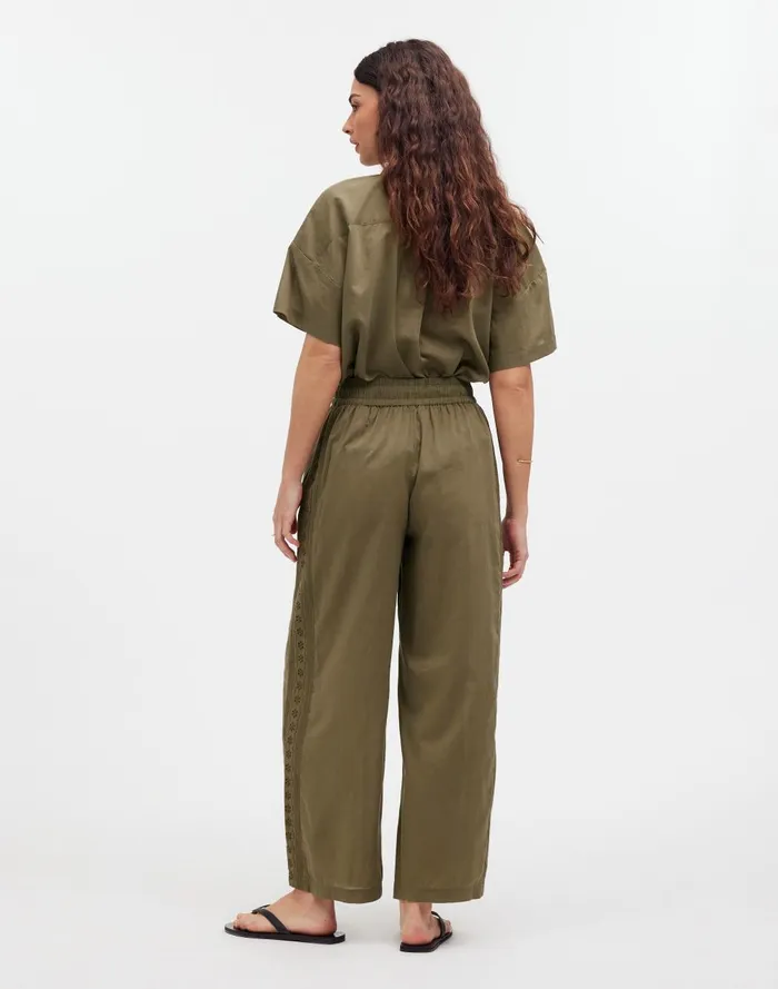 Women Pants Madewell Embroidered WideLeg CoverUp Pants