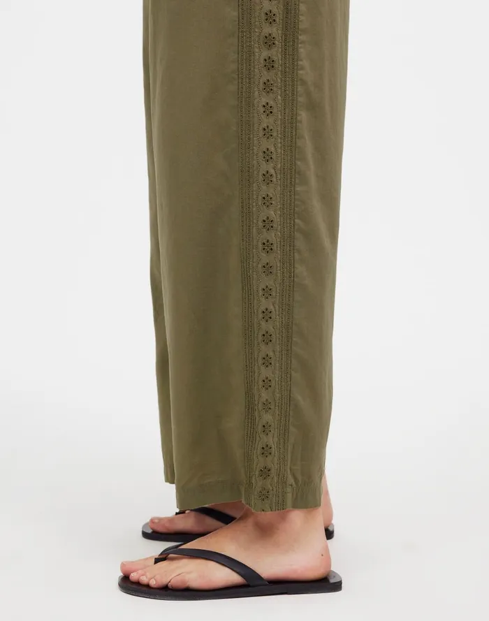 Women Pants Madewell Embroidered WideLeg CoverUp Pants