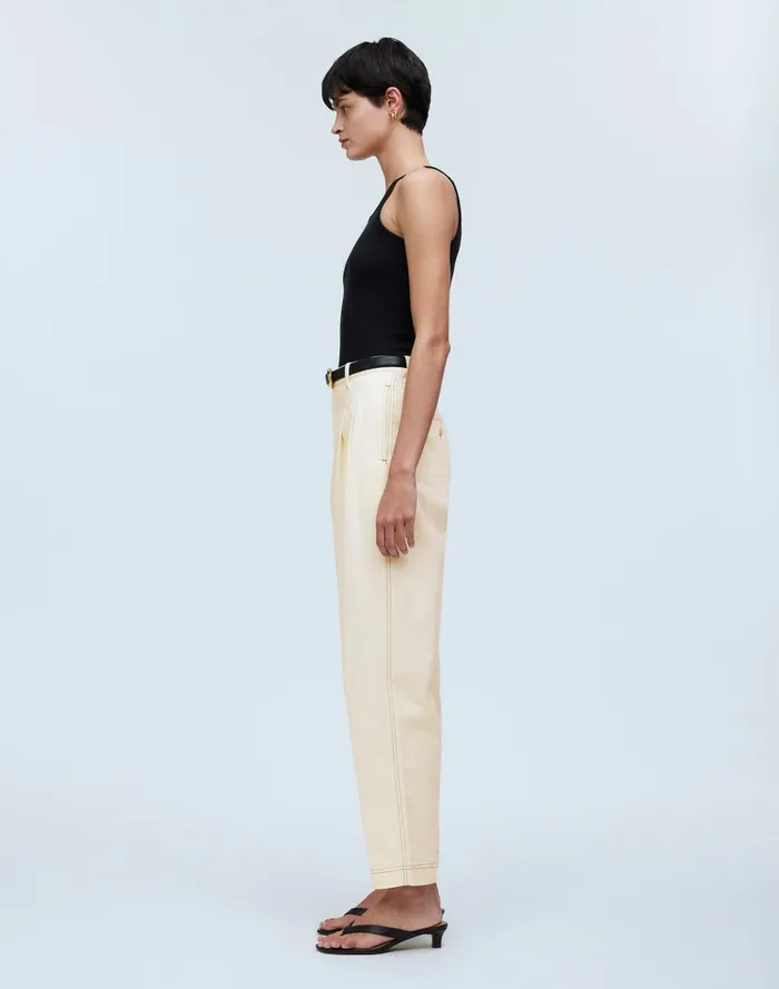 Women Pants Madewell Pleated Straight Pants