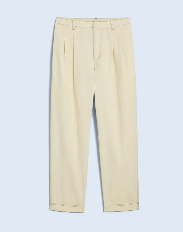 Women Pants Madewell Pleated Straight Pants