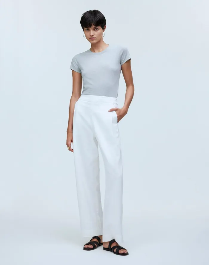 Women Pants Madewell PullOn Straight Crop Pant
